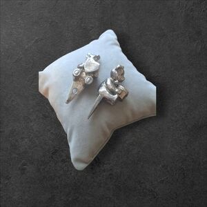 Vintage Lind Silver Plated Teddy Bear Candleholders - Set Of 2 Heart And Honey